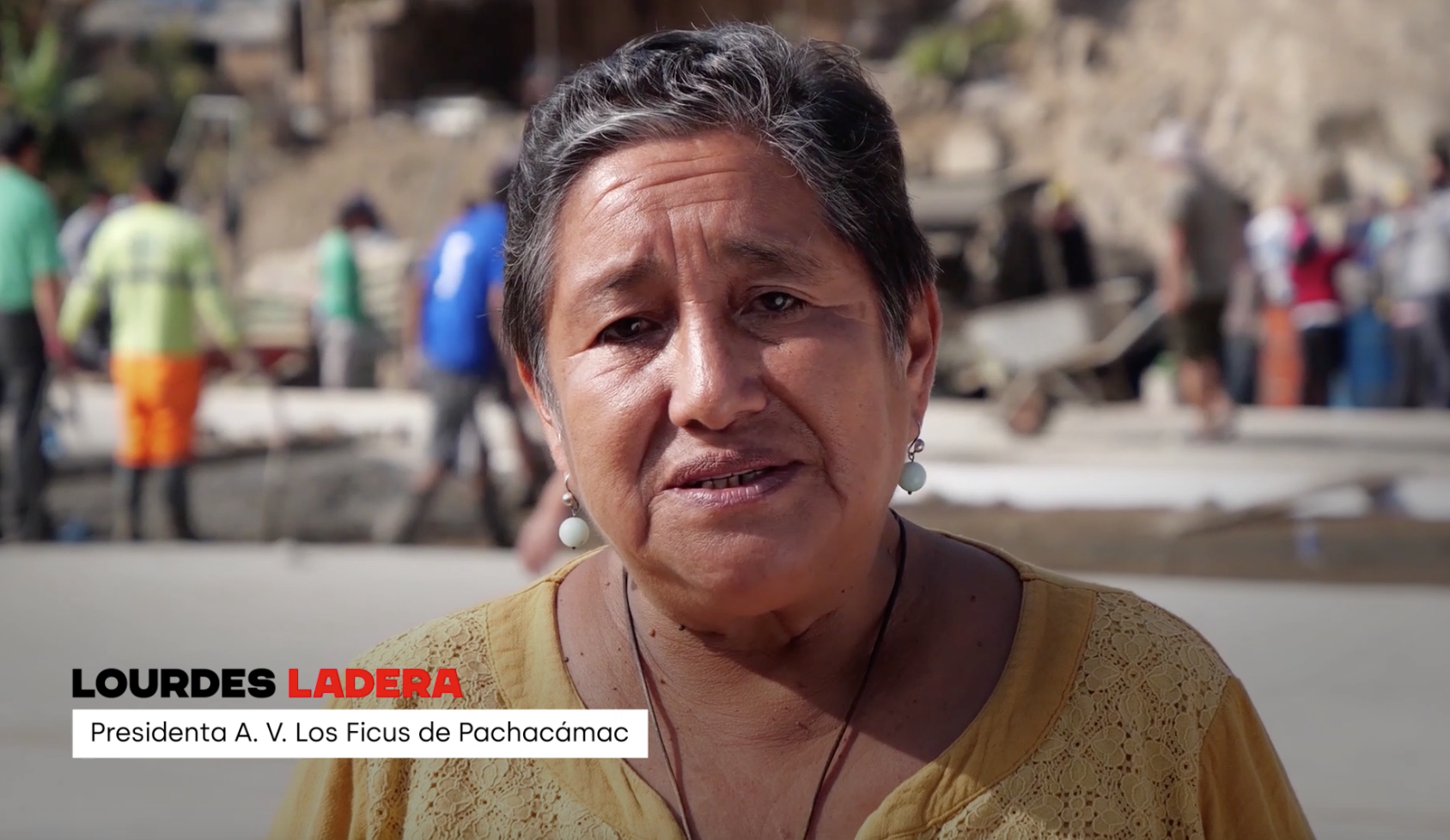 Lourdes Ladera - Presidenta A. V. Los Ficus de Pachacámac